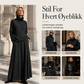 Sett med høyhalset genser og lang skjørt for kvinner
