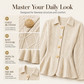 Elegant blazer med volanger og peplum for damer