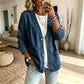 Casual denimkofta med V-hals for damer