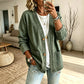 Casual denimkofta med V-hals for damer