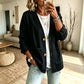 Casual denimkofta med V-hals for damer