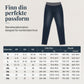Mørkvaskede jeans for kvinner med høy midje, slim fit og bred elastisk linning, med trekk-på-design
