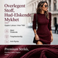 Ribbet strikket bodycon-kjole med rund hals for kvinner