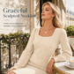 Women's Square Neck Babydoll Dress with Pockets