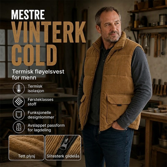Tykkere cordura-foret vest for menn