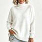 Løst strikket turtleneck-gensere for kvinner