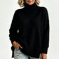 Løst strikket turtleneck-gensere for kvinner
