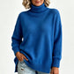 Løst strikket turtleneck-gensere for kvinner