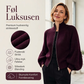 Kvinnelig genser med lanternærmer og glidelås
