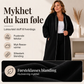 Avslipende, lang genser med hette og glidelås for kvinner