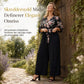 Eleganblomstret Jumpsuit med V-utringning, Vidbeinte Bukser, Midjebånd og Kruslete 3/4-ermer