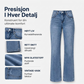 Avslappende, elastiske jeans med høy midje for kvinner