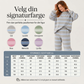 Damesett med stripet topps med mock neck og bredbuksdeksel