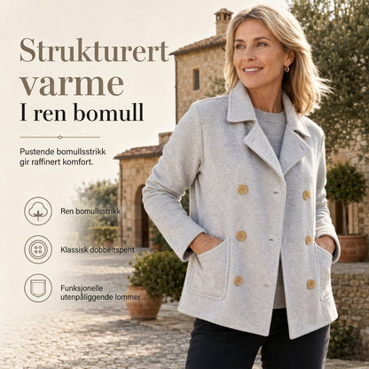 Klassisk ytterjakke i ensfarget design