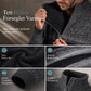 Vinterjakke for menn, plaidstrikket genser med hette, for og foret med fleece, tykk og langermet