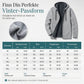 Vinterjakke for menn, plaidstrikket genser med hette, for og foret med fleece, tykk og langermet
