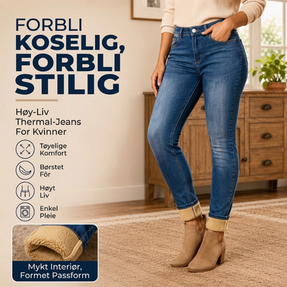 Avslappende, elastiske og høytaljebuksejeans for kvinner
