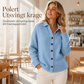 Avslående strikket cardigan for kvinner