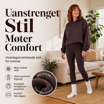 Damer, Vennlig og Koselig Gensere og Tights Sett