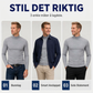 Menns tettsittende genser med falsk turtleneck