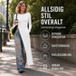 Stilig asymmetrisk lang topp med høy splitt for kvinner