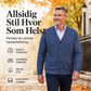 Herre klassisk termisk cardigan genser