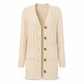 Dames lang single-breasted gebreid vest Casual jas voor herfst en winter