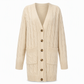 Dames lang single-breasted gebreid vest Casual jas voor herfst en winter