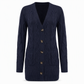 Dames lang single-breasted gebreid vest Casual jas voor herfst en winter