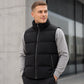 Herre, klassisk vendt krage, polstret vest