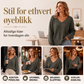 Elegant strikket topp for kvinner med sløyfe på baksiden