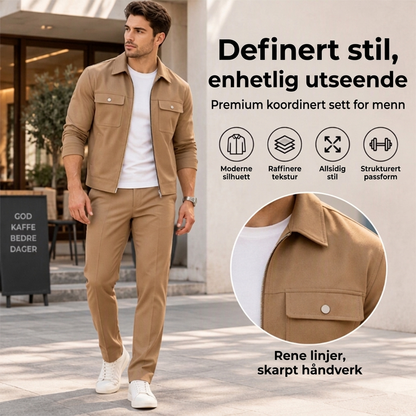 Herre tilfeldig stilig jakke og buksesett