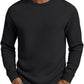 Casual langermet herre-sweatshirt med rund hals og smal passform