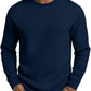 Casual langermet herre-sweatshirt med rund hals og smal passform