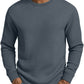 Casual langermet herre-sweatshirt med rund hals og smal passform