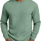 Casual langermet herre-sweatshirt med rund hals og smal passform