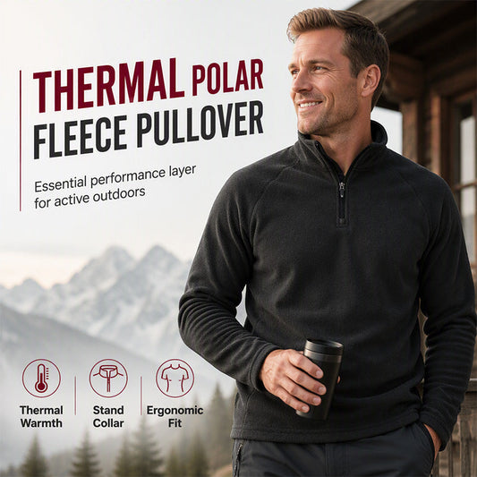Spesialtilbud: 50 % rabatt🔥Varm herre-sweatshirt i polar fleece med stående krage