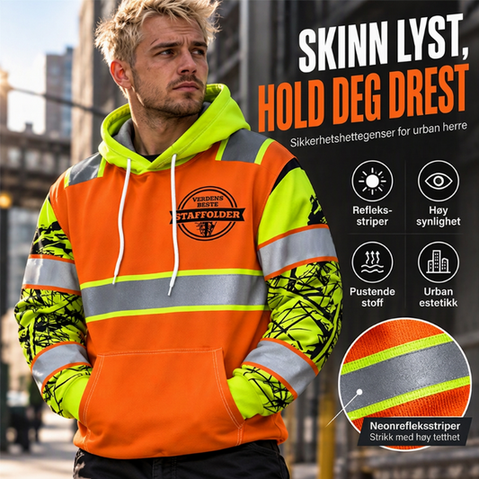 Herrer High Visibility Reflective Hettegenser