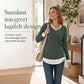 Faux-strikket genser i to lag, uformell pullover