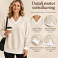 Damegenser med V-hals og lag-på-lag-look