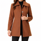 Elegant, midtlang rutet trenchcoat for kvinner – allsidig til høst og vinter