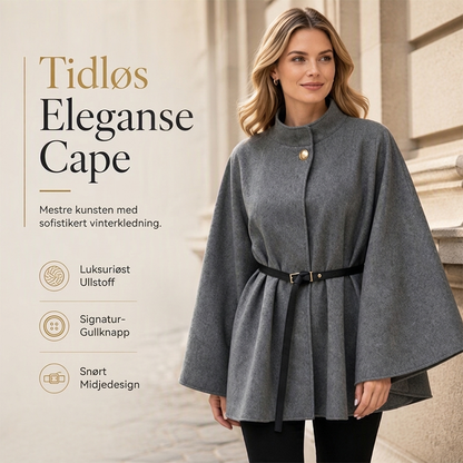 Elegant capefrakk med stående krage for kvinner