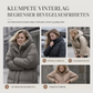 Lang dynejakke med hette for damer