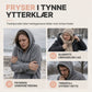 Varm vinter-fleece-genser med hette for damer