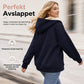 Varm vinter-fleece-genser med hette for damer