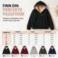 Varm vinter-fleece-genser med hette for damer