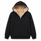 Varm vinter-fleece-genser med hette for damer