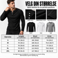 Herre Casual Slim Fit Ribbet Henley T-skjorte