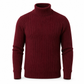 Slim fit-strikkegenser med høyhals for menn