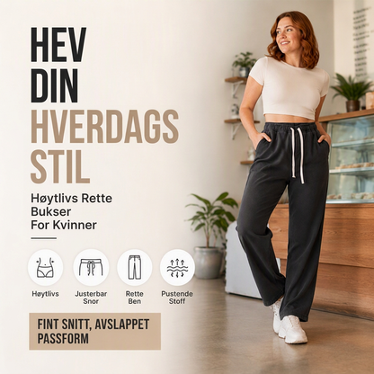 Rette denim-jeans med varmt fôr for kvinner